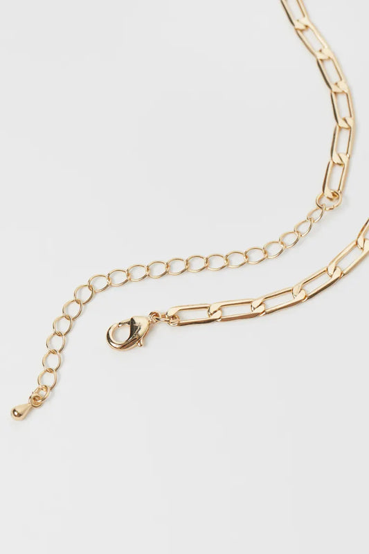 Gold Coloured Blade Necklace