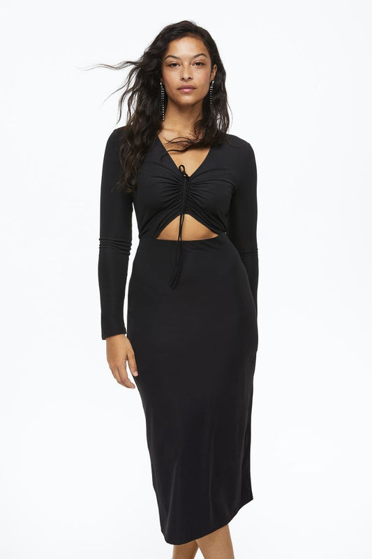 Drawstring Detailed Fitted Dress
