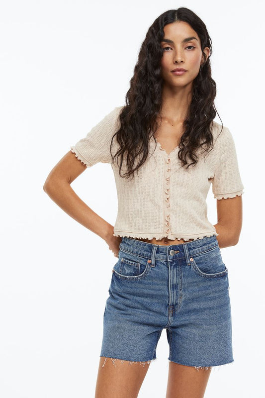 High Waist Denim Shorts