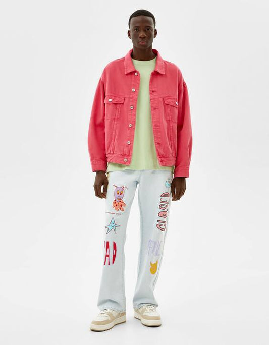 Baggy Jeans with Patches