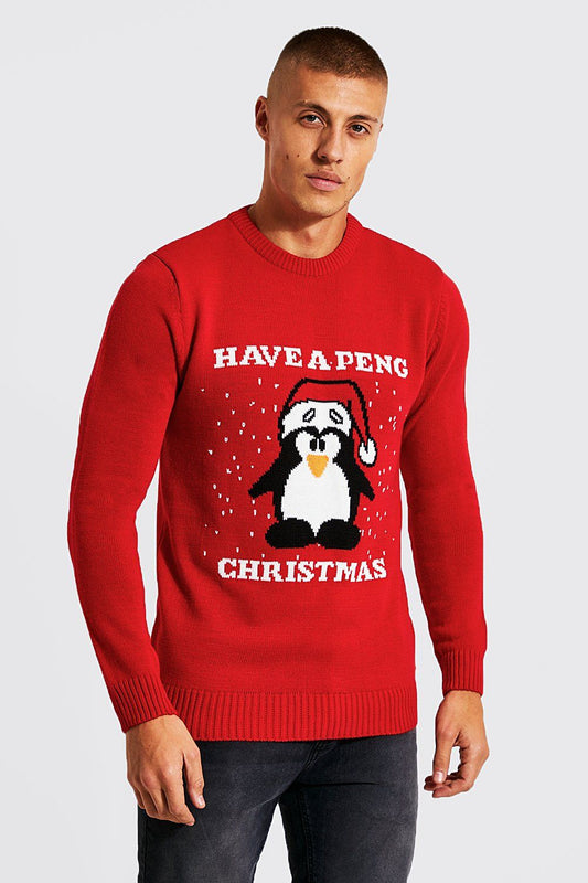 Peng Slogan Christmas Jumper