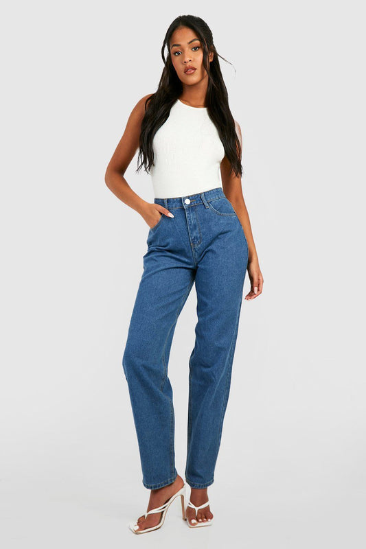 Tall Mid Waist relaxed Baggy Fit Jeans