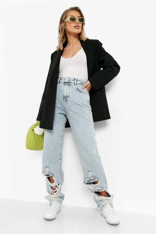 Extreme Laddered Straight Fit Jeans