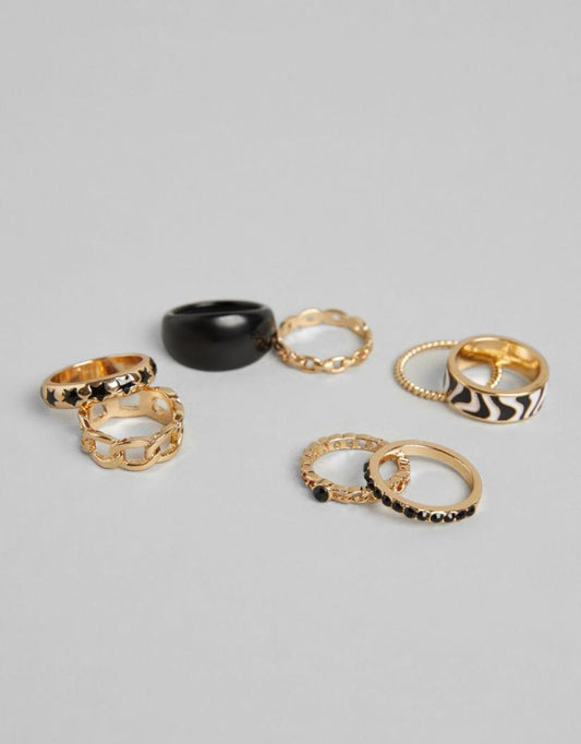 Set of 8star rings