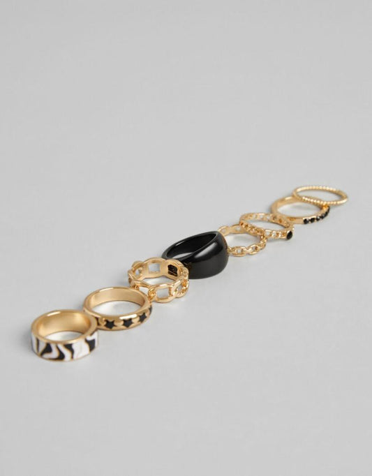 Set of 8star rings
